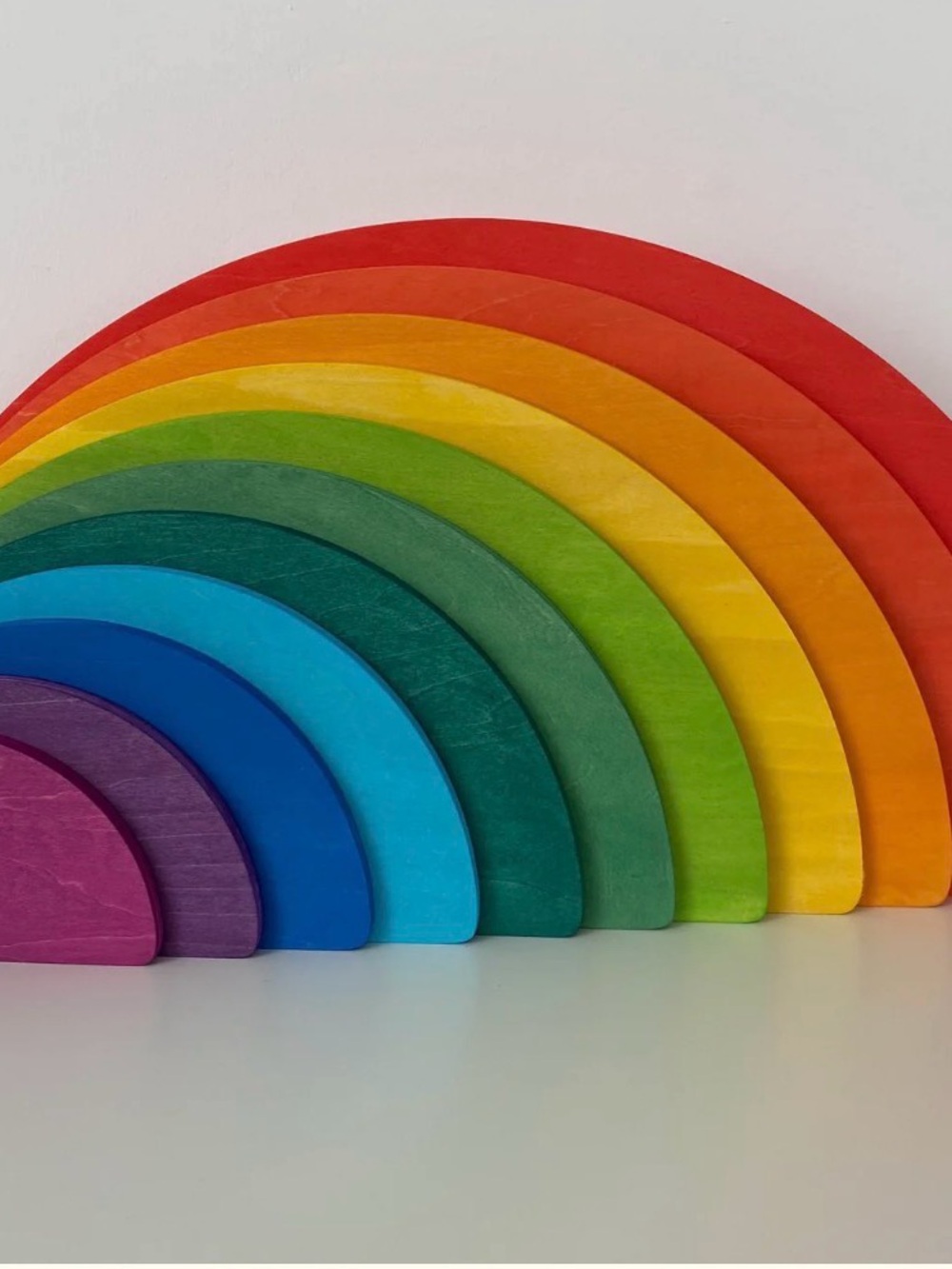 Wooden Rainbow Stacking Toy - Multicolor